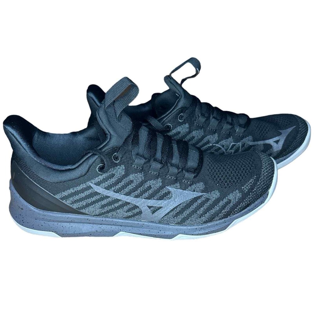 Mizuno Womens 10 Cross‎ Trainer Black/Gray Athletic Sneakers Shoes NEW